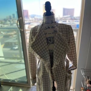 Brand new w tags Tweed Trench coat